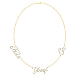 1.50CT T.W. Custom 3 Name Diamond Necklace - Gem Jewelers Co