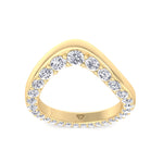 Natural Diamond Invisible Halo Eternity Band Yellow Gold 18K