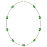 natural-diamond-green-emerald-station-tennis-necklace-14K-yellow-gold-jewelry