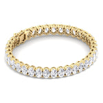 Foothill - 4 Prong Oval Shape Natural Diamond Tennis Bracelet - Gem Jewelers Co