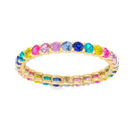 Luccia - Multi-Color Gemstones Eternity Band - Gem Jewelers Co
