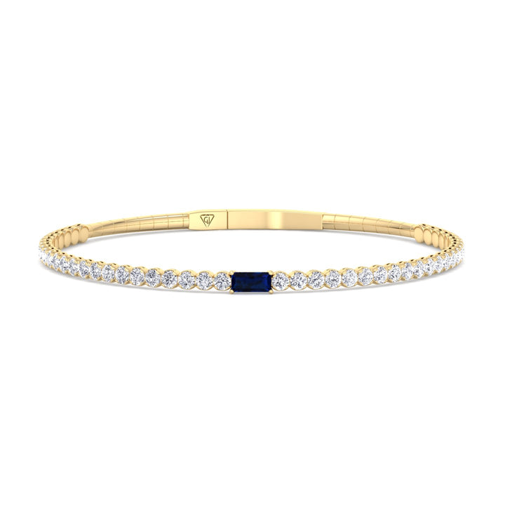 .73-ctw-baguette-sapphire-round-diamond-flexible-bangle-solid-yellow-gold