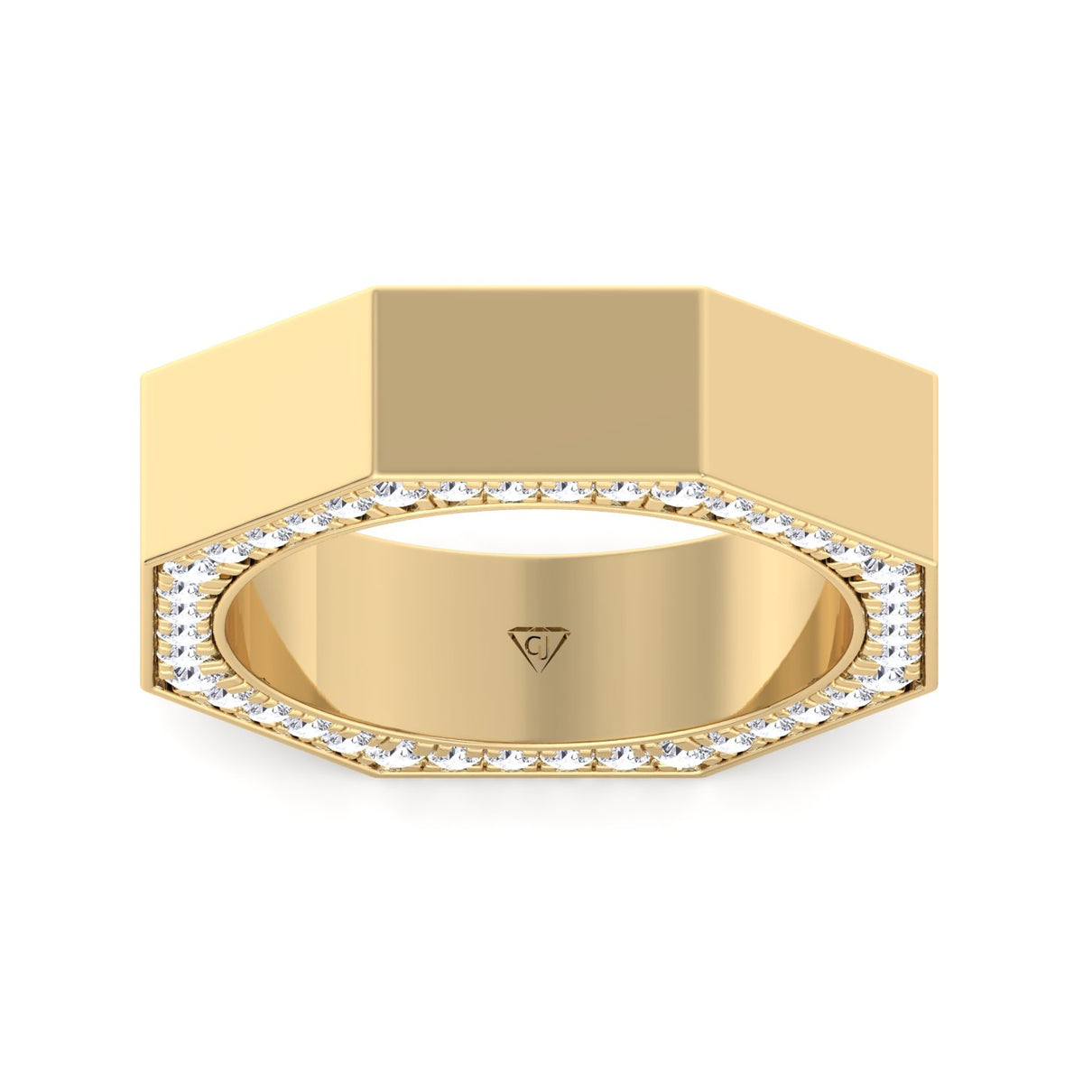 Enrico - Hidden Diamond Wedding Band - Gem Jewelers Co