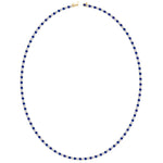 Sara - Alternating Blue Sapphire and Natural Diamond Tennis Necklace - Gem Jewelers Co