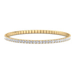 Flexible Tennis Bracelet -14K-3CT-6CT-Yellow Gold