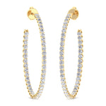 Clara - 6.2CT Round Diamond Inside Out Hoops - Gem Jewelers Co