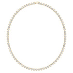 Lavinia - Heart Shape Bezel Set Diamond Tennis Necklace - Gem Jewelers Co