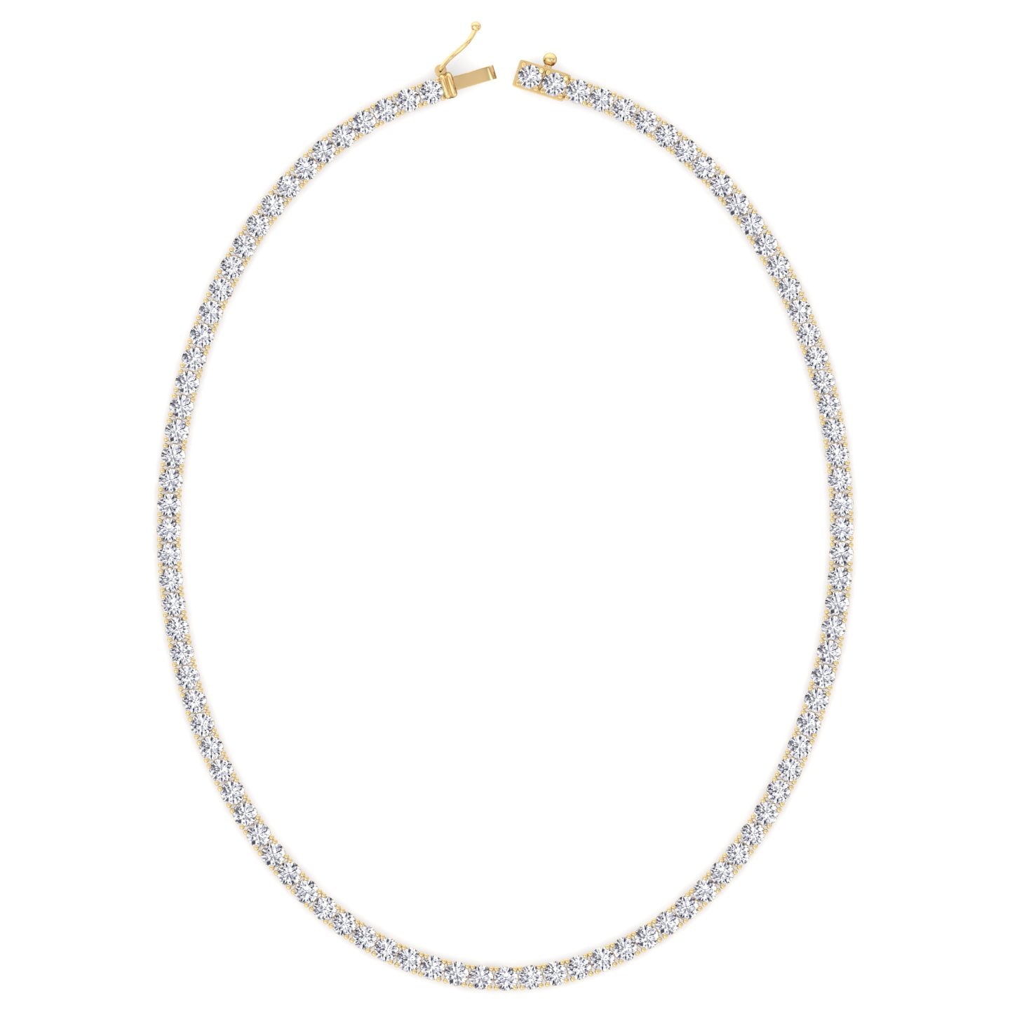 【美品】4℃ ネックレス K10YG/Diamond Necklace Non-Flip Natural Diamond Tennis Necklace | 14K Gold | Gem Jewelers Co.