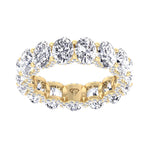 Frances - Oval Cut Diamond Eternity Band With Invisible Halo - Gem Jewelers Co