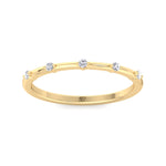 Myra - 5 Stone Round Diamond Dainty Ring Single Prong - Gem Jewelers Co