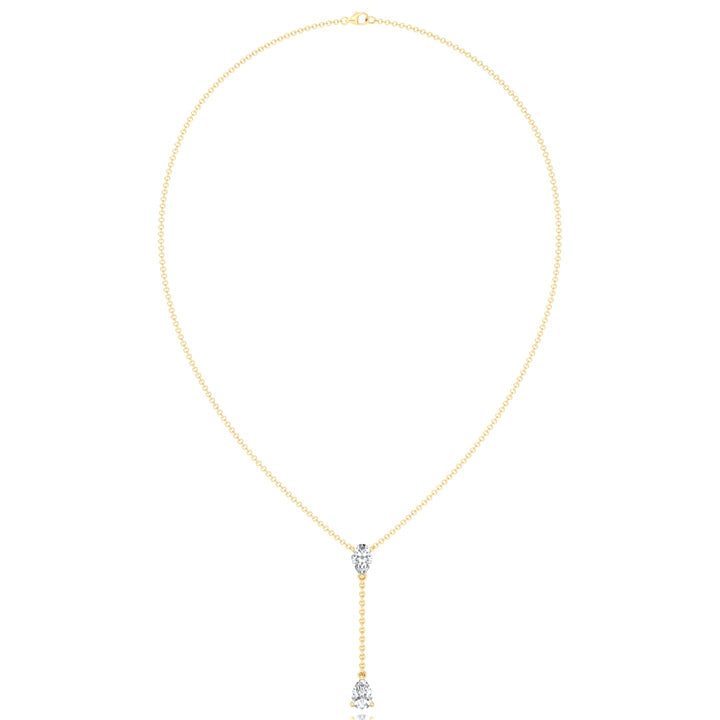 .50CT Pear Shape Natural Diamond Lariat Necklace