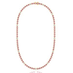 Bezel Set Natural Pink Sapphire Tennis Necklace with Diamonds
Yellow Gold 14K 18K