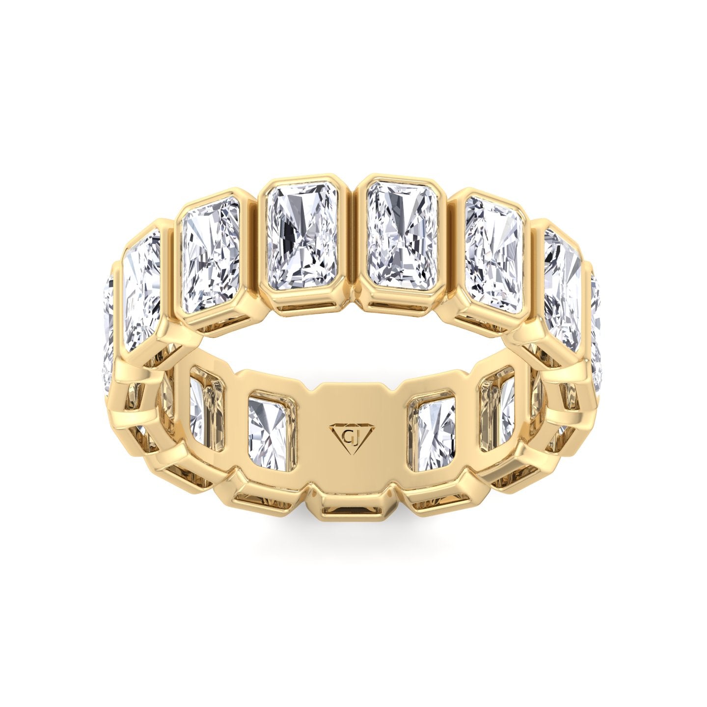 Griseldi - Radiant Shape Bezel Set Diamond Eternity Band - Gem Jewelers Co