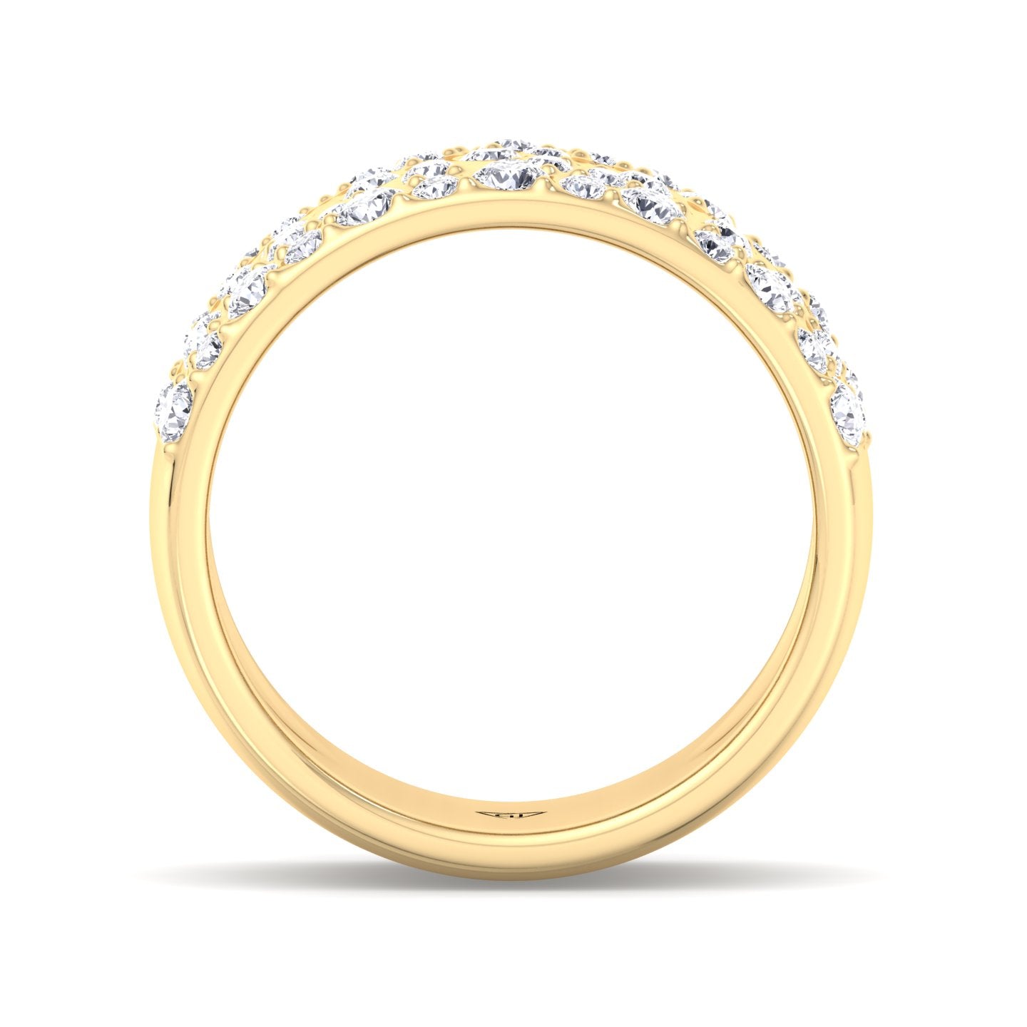 Cellini - Wide Natural Diamond Cigar Band - Gem Jewelers Co