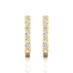YG Round Shape Natural Diamond Hoop Earrings 3