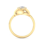 Inez - Bubble Bezel Cushion Shape Halo Diamond Engagement Ring - Gem Jewelers Co