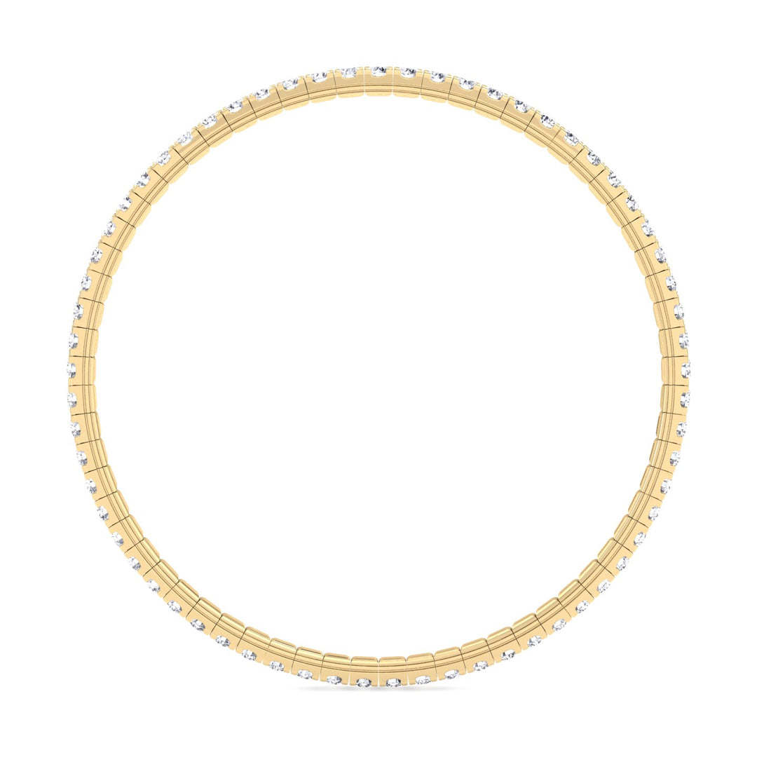 Flexible Tennis Bracelet -3CT-6CT-Yellow Gold