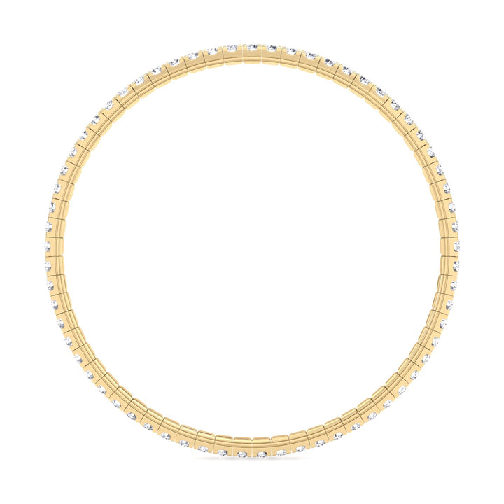 Flexible Tennis Bracelet -3CT-6CT-Yellow Gold