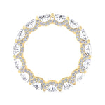 Frances - Oval Cut Diamond Eternity Band With Invisible Halo - Gem Jewelers Co
