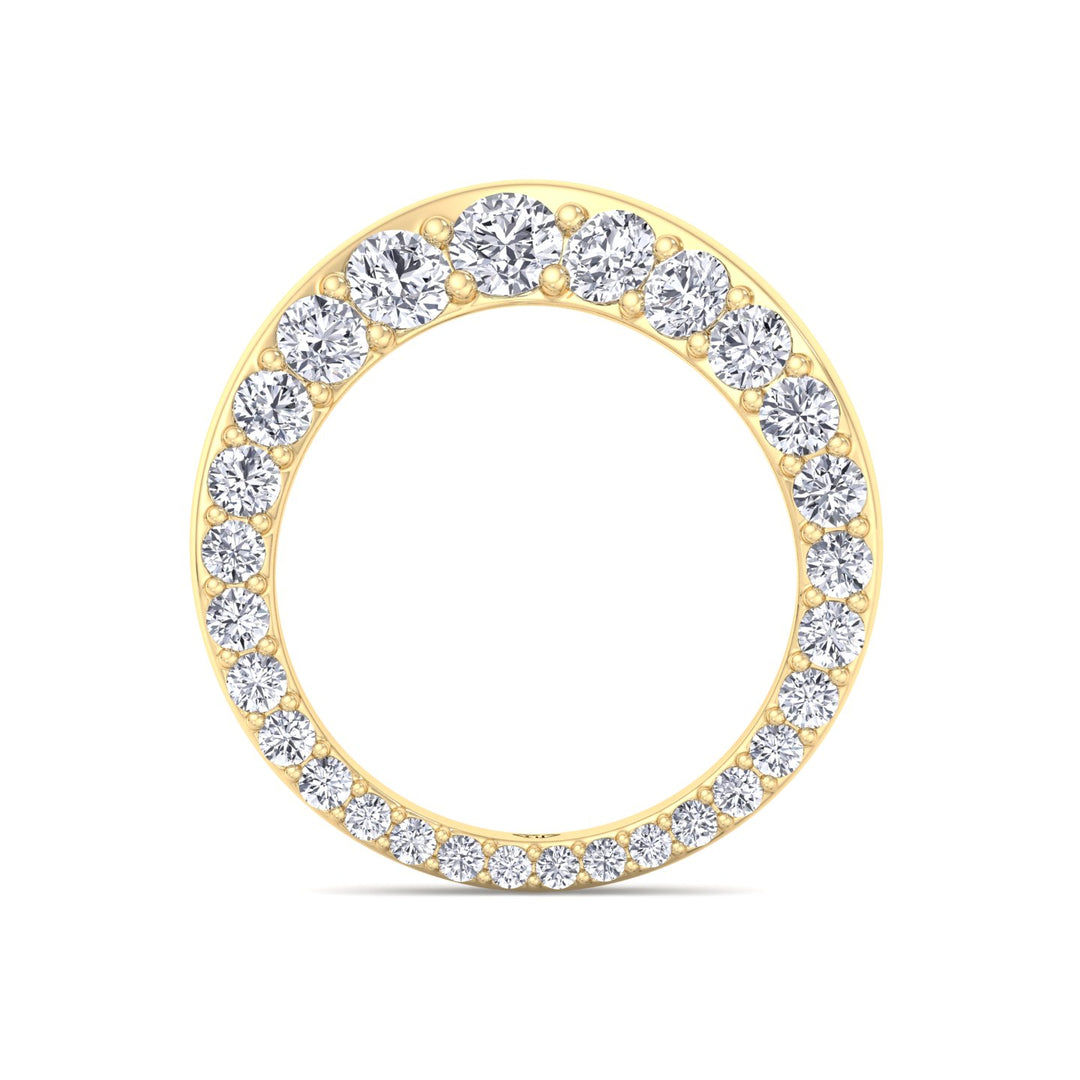 Natural Diamond Invisible Halo Eternity Band Yellow Gold 14K 18K