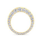 Natural Diamond Invisible Halo Eternity Band Yellow Gold 14K 18K