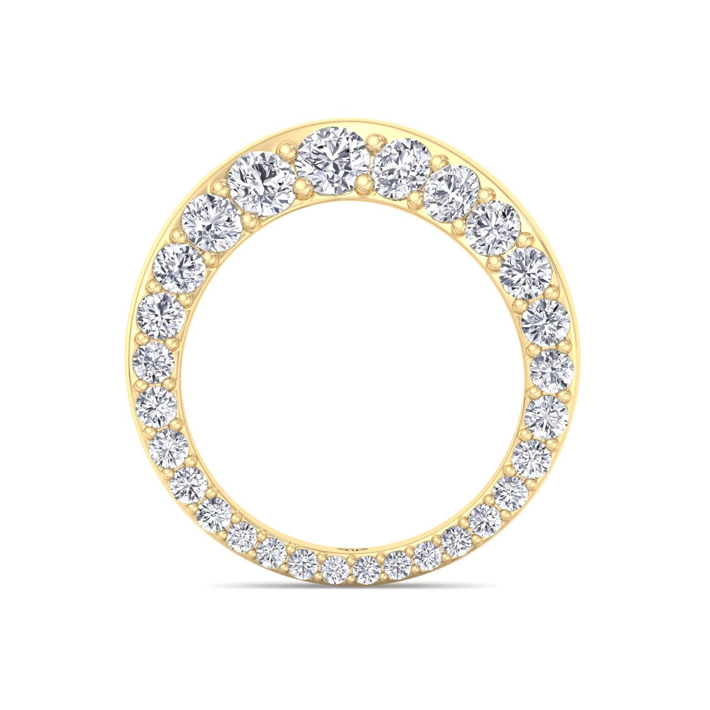Natural Diamond Invisible Halo Eternity Band Yellow Gold 14K 18K