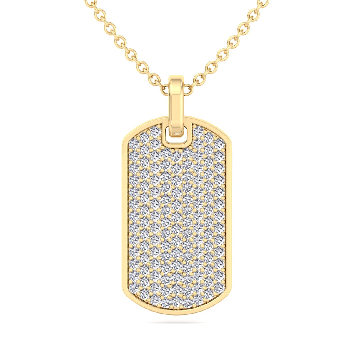 Isidoro - Men's Diamond Tag Pendant - Gem Jewelers Co