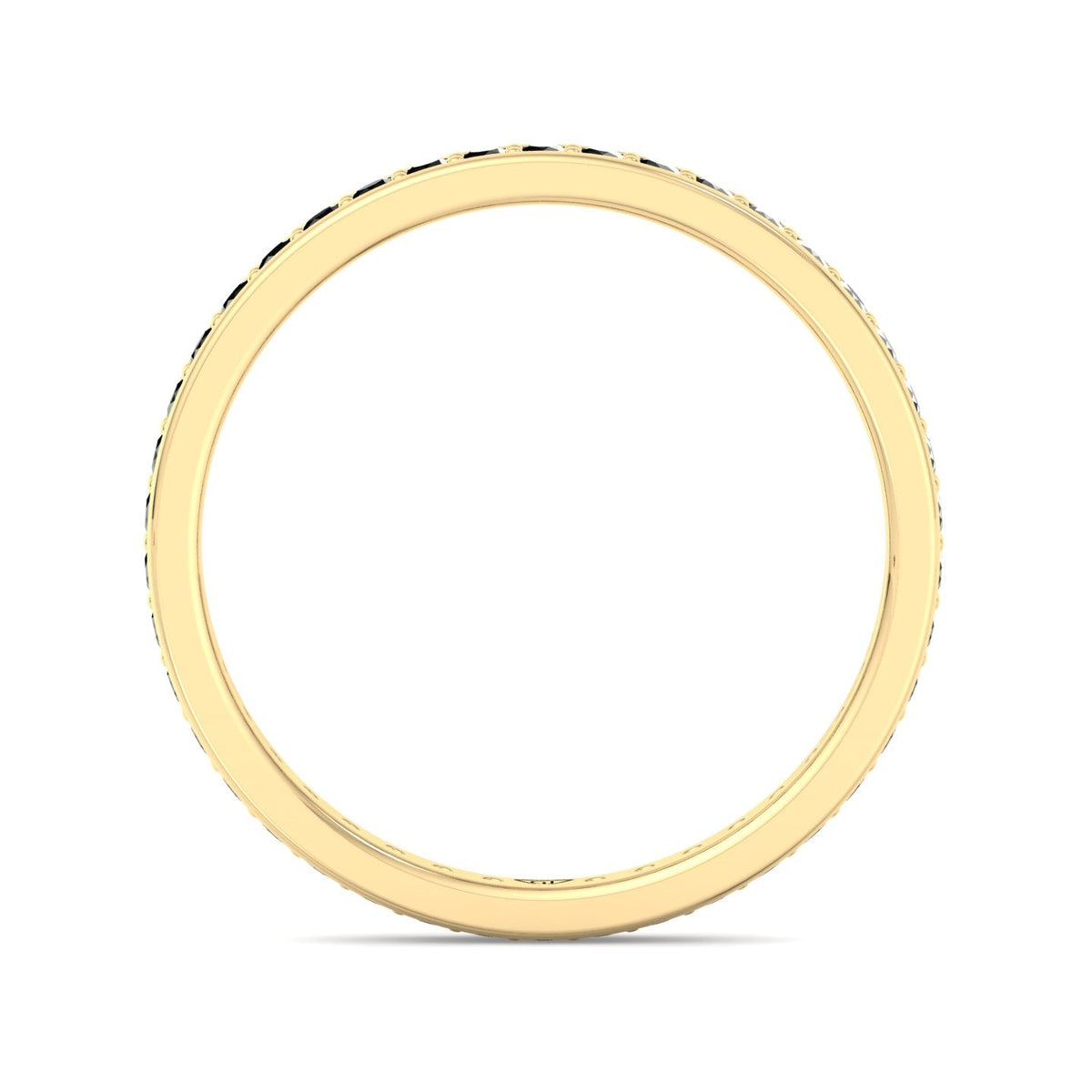 black-diamond-wedding-band-in-yellow-gold