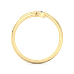 Sylvie - Round Cut Diamond Bezel Stacking Open Ring - Gem Jewelers Co