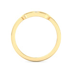 Bria - Fashion Diamond Gold Ring with Single Bezel Stone - Gem Jewelers Co