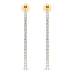 Clara - 6.2CT Round Diamond Inside Out Hoops - Gem Jewelers Co