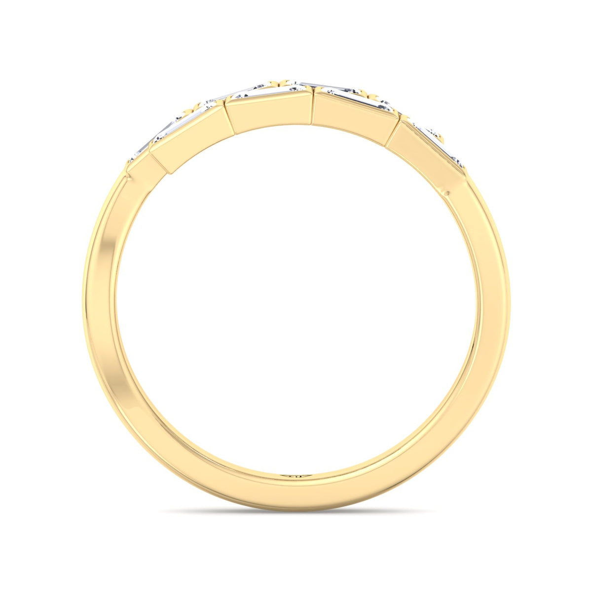 Giselli - Baguette Shape Bezel Setting Diamond Wrap Ring - Gem Jewelers Co