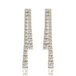 Double-Strand-Graduated-Natural-Diamond-Dangle-Earrings-18K-Yellow Gold