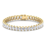 Foothill - 4 Prong Oval Shape Natural Diamond Tennis Bracelet - Gem Jewelers Co