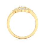 Ornella - Vintage Style Emerald Shape Diamond Engagement Ring With Round Side Stone - Gem Jewelers Co