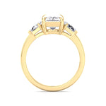 Caterina - Emerald Shape Diamond Engagement Ring With Tapered Baguette Side Stones - Gem Jewelers Co