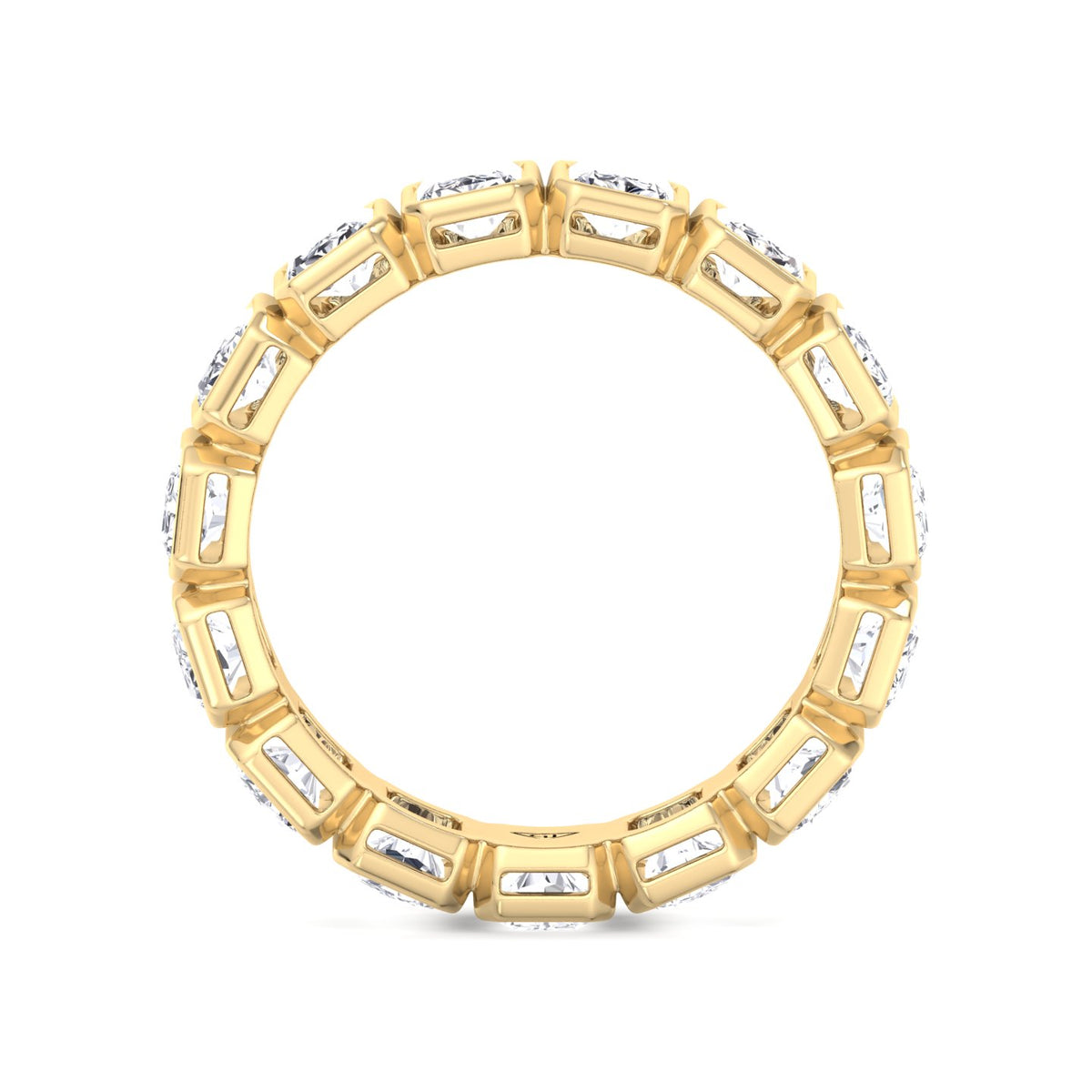 Griseldi - Radiant Shape Bezel Set Diamond Eternity Band - Gem Jewelers Co