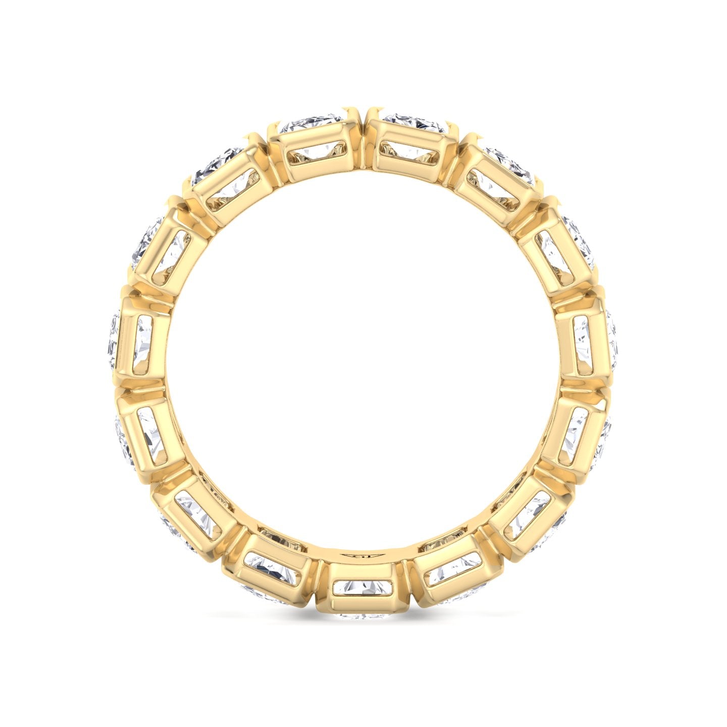 Griseldi - Radiant Shape Bezel Set Diamond Eternity Band - Gem Jewelers Co