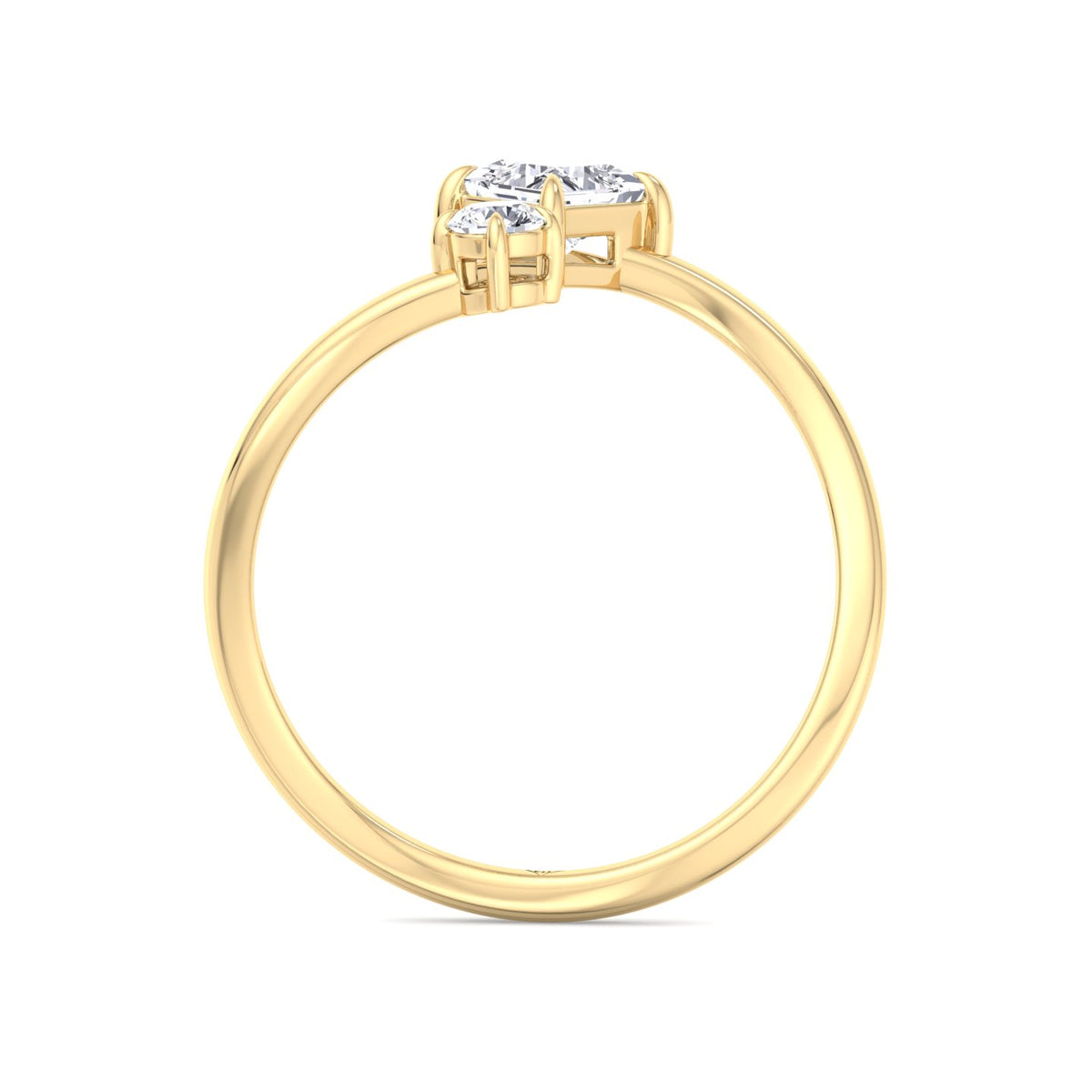 Ora - Princess & Round Cut Diamond Stackable Ring - Gem Jewelers Co