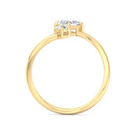 Ora - Princess & Round Cut Diamond Stackable Ring - Gem Jewelers Co