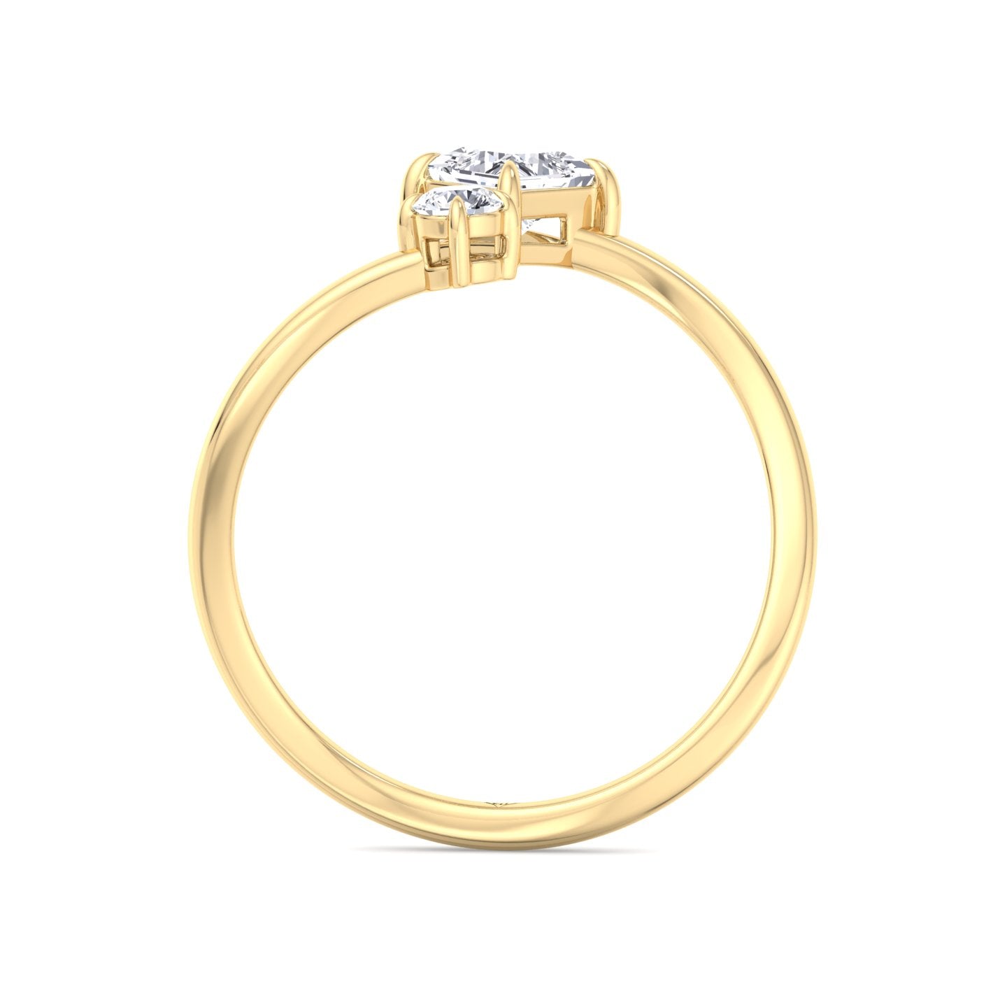 Ora - Princess & Round Cut Diamond Stackable Ring - Gem Jewelers Co
