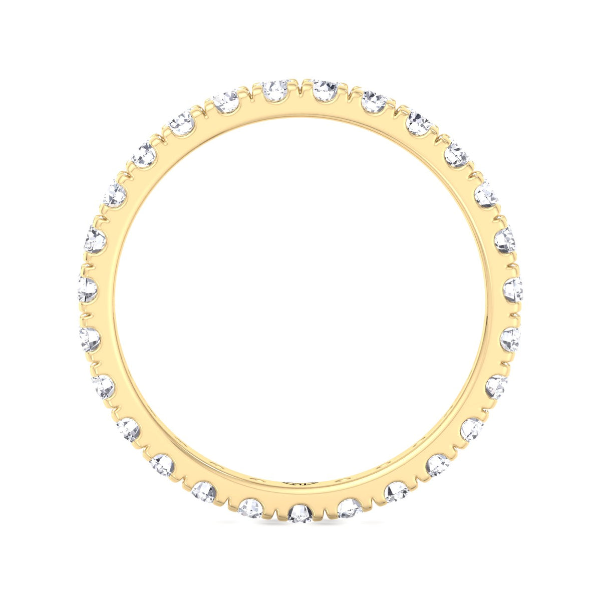 Super Deal - 1.00CT T.W Round Brilliant VS2 Clarity, G Color Natural Diamond Eternity Band U-Prong Setting - Gem Jewelers Co