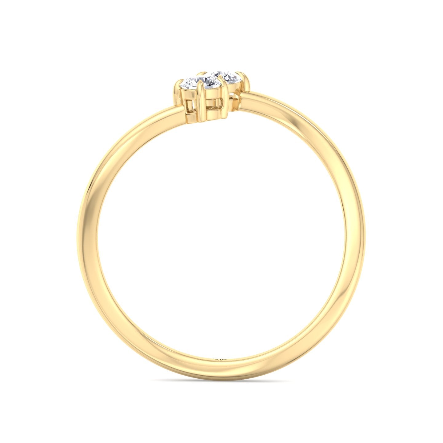 Calista - Pear & Round Cut Diamond Stackable Ring - Gem Jewelers Co