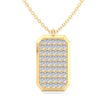 Vito - Diamond Dog Tag Pendant Necklace - Gem Jewelers Co