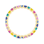 Luccia - Multi-Color Gemstones Eternity Band - Gem Jewelers Co