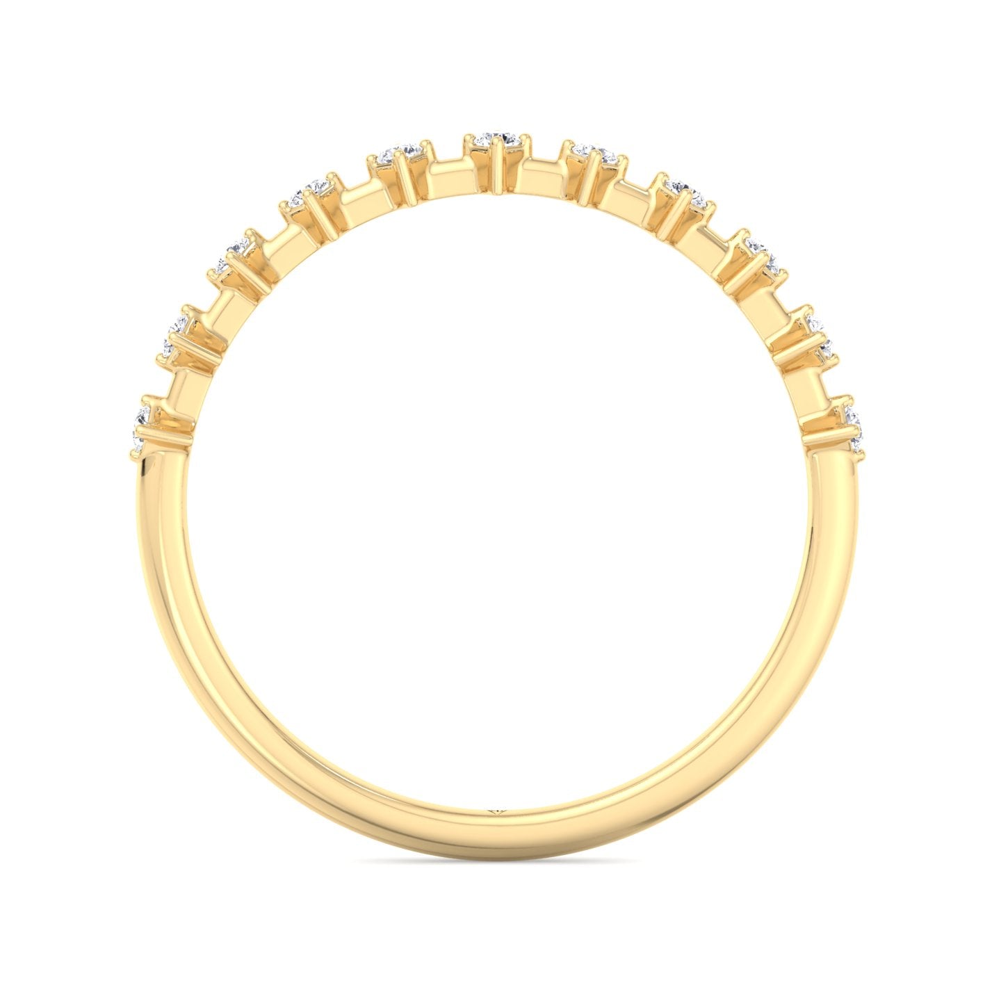 Simona - Multi Stone Round Natural Diamond Dainty Ring - Gem Jewelers Co