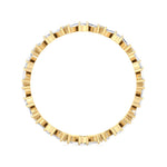 Delfina - Baguette and Round Shape Diamond Offset Band - Gem Jewelers Co