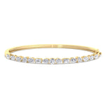 Multi shape natural diamond bracelet 14K yellow gold