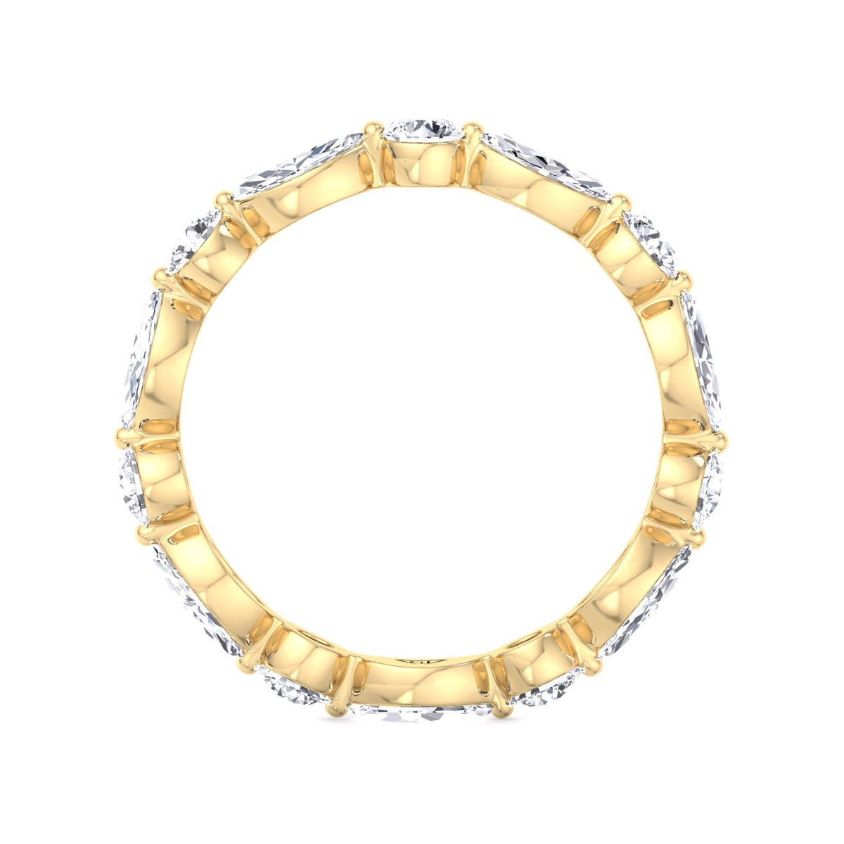 Daria - Marquise and Round Eternity Wedding Band - Gem Jewelers Co