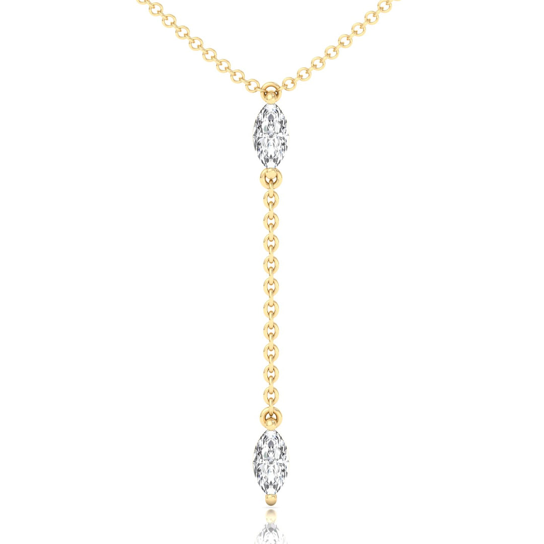 .50CT Marquise Shape Natural Diamond Lariat Necklace